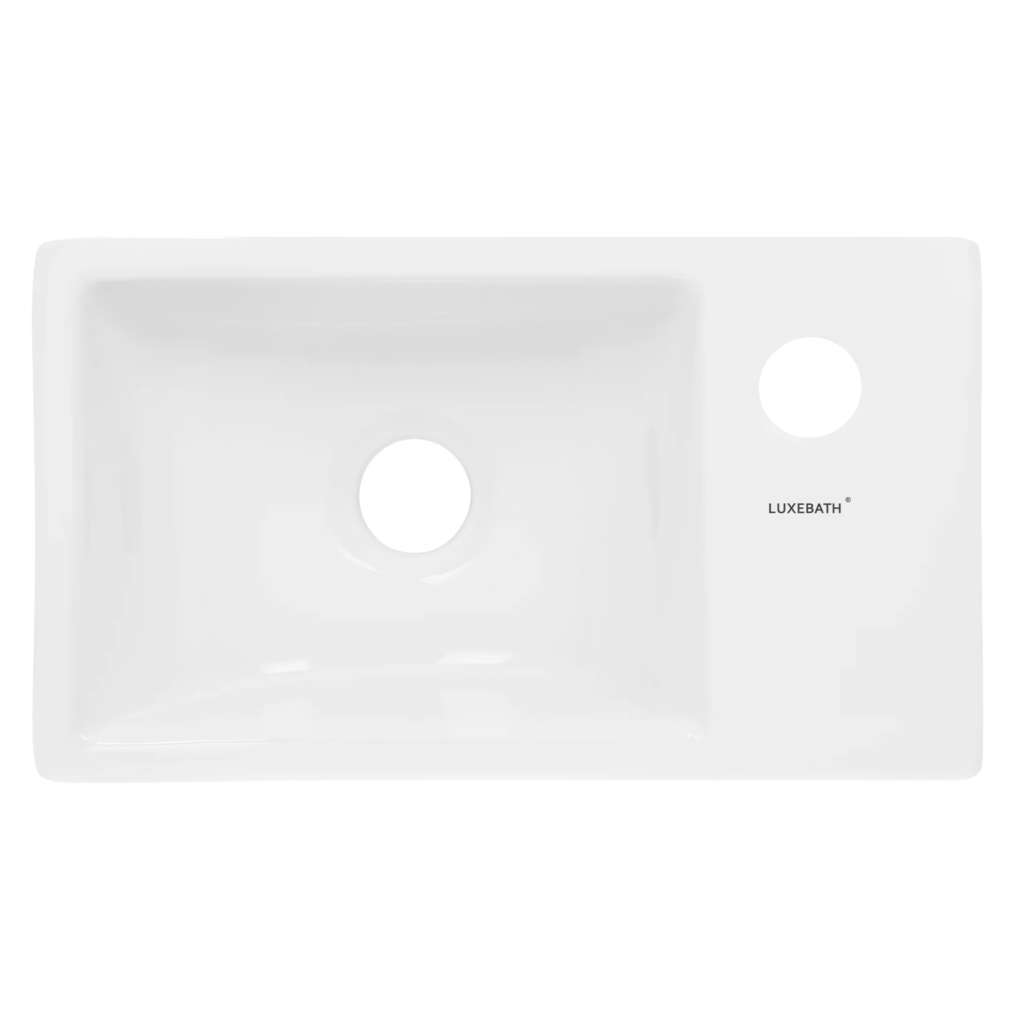Waschbecken Waschtisch Keramik Weiß 350x205x125 mm Eckig, inkl. Ablaufgarnitur - Image 2