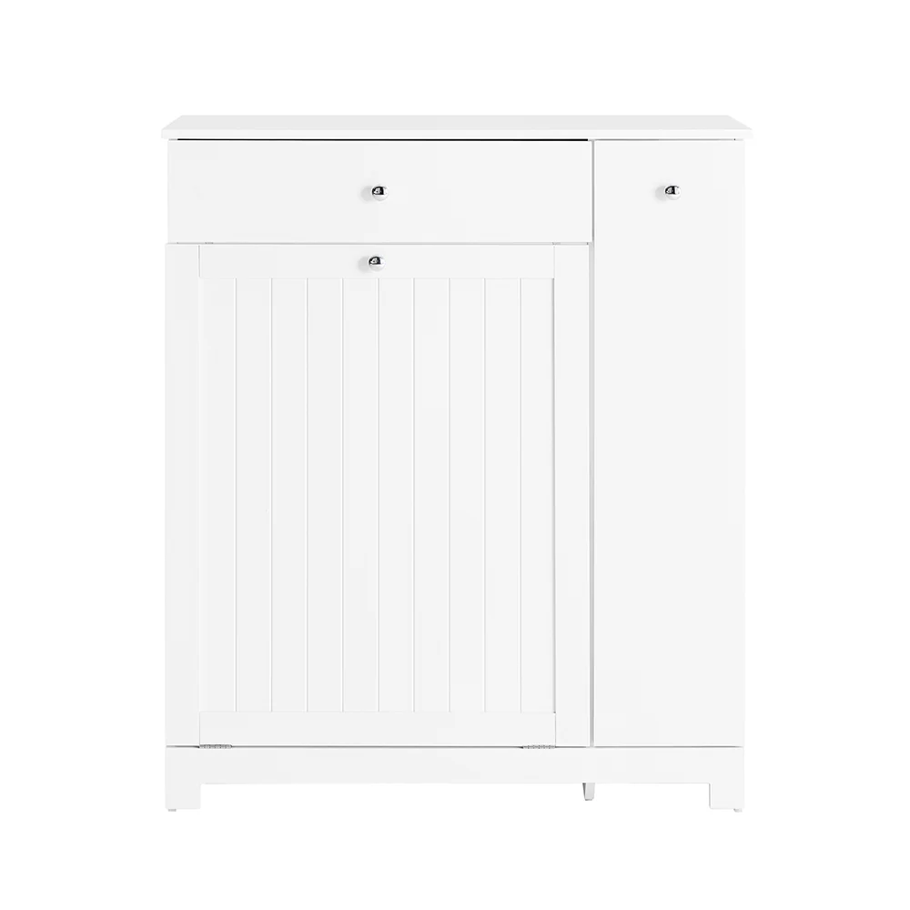 Wäscheschrank Aufbewahrung Weiß 78x38x90cm Skandinavisch BZR214-W