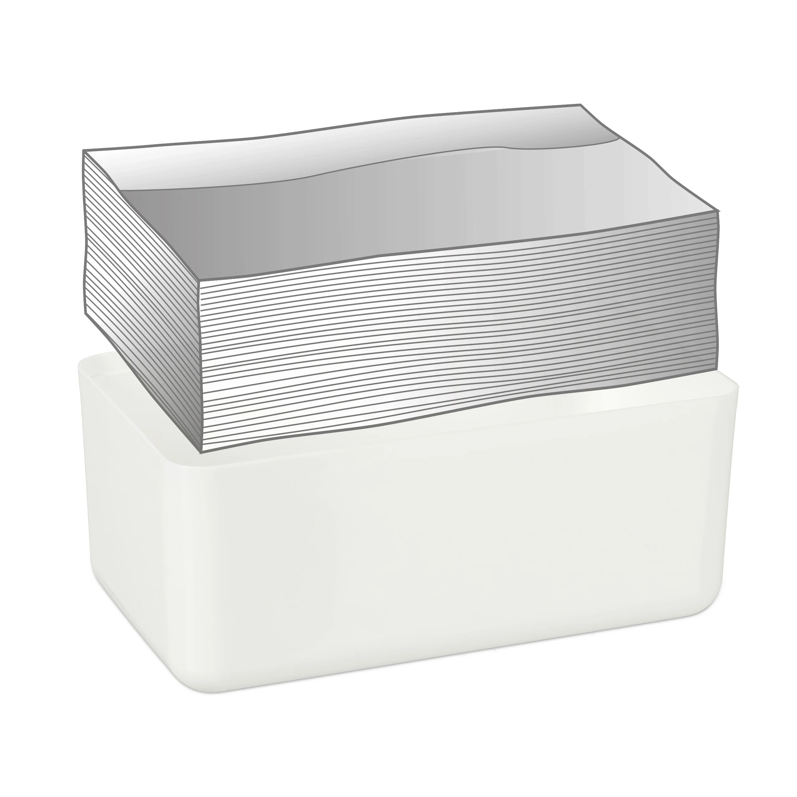 Weiße Tücherbox mit Bambus-Deckel - Image 6