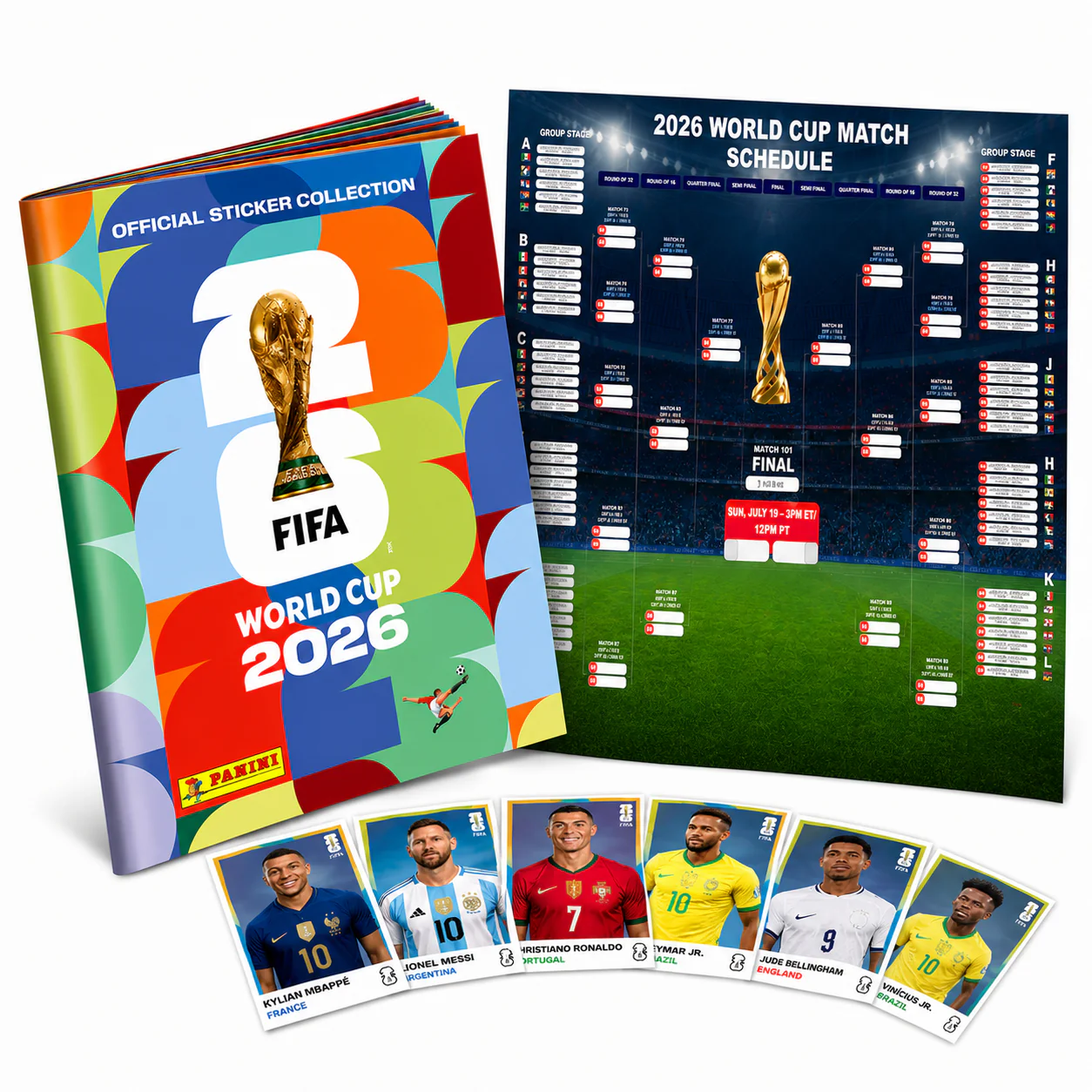 Weltmeisterschaft 2026 Album Set für Fußball Fans – Spielplan & Panini Stickeralbum (Sammelalbum)
