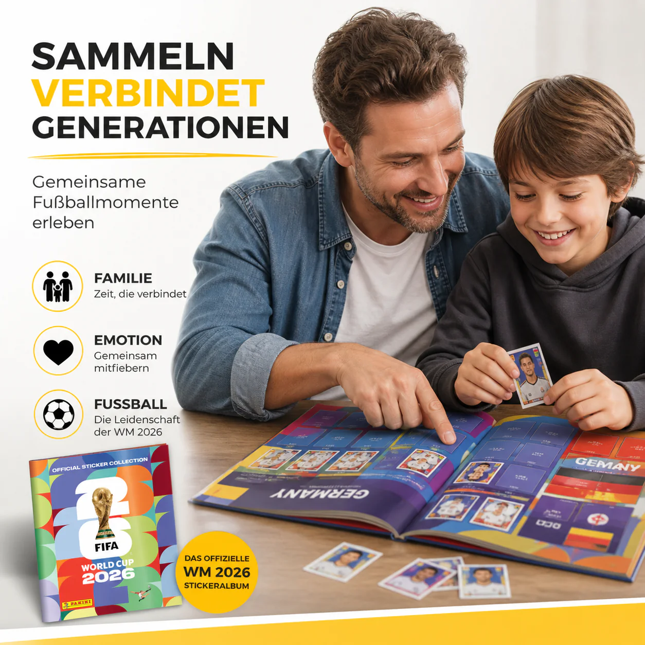 Weltmeisterschaft 2026 Album Set für Fußball Fans – Spielplan & Panini Stickeralbum (Sammelalbum) - Image 2