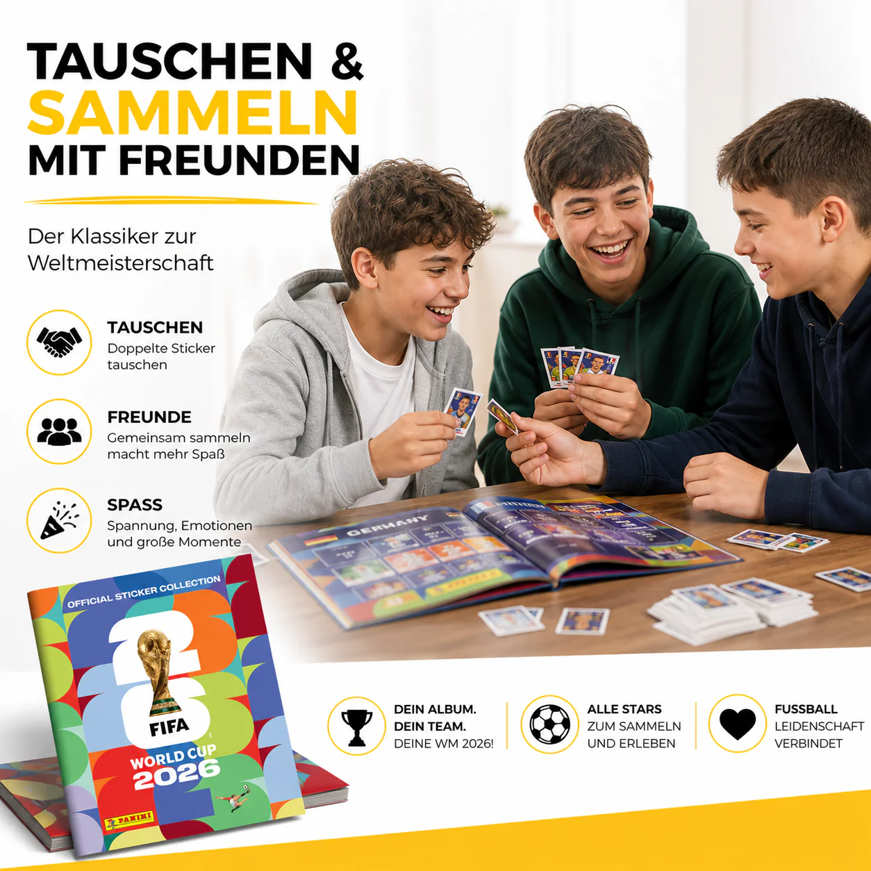 Weltmeisterschaft 2026 Album Set für Fußball Fans – Spielplan & Panini Stickeralbum (Sammelalbum) - Image 5