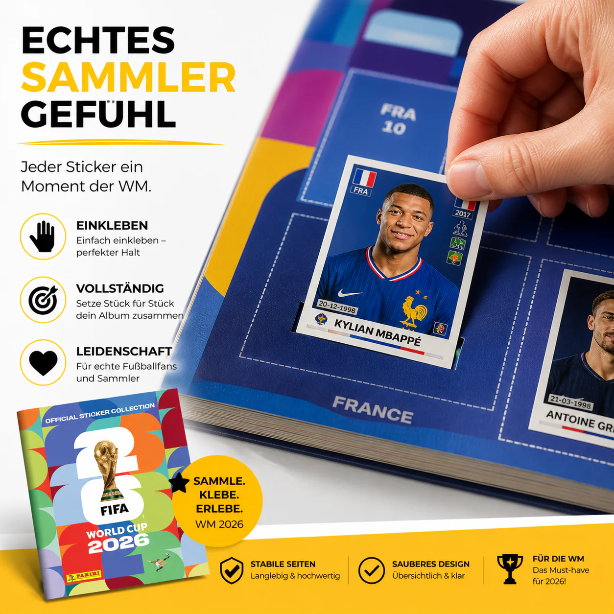 Weltmeisterschaft 2026 Album Set für Fußball Fans – Spielplan & Panini Stickeralbum (Sammelalbum) - Image 6
