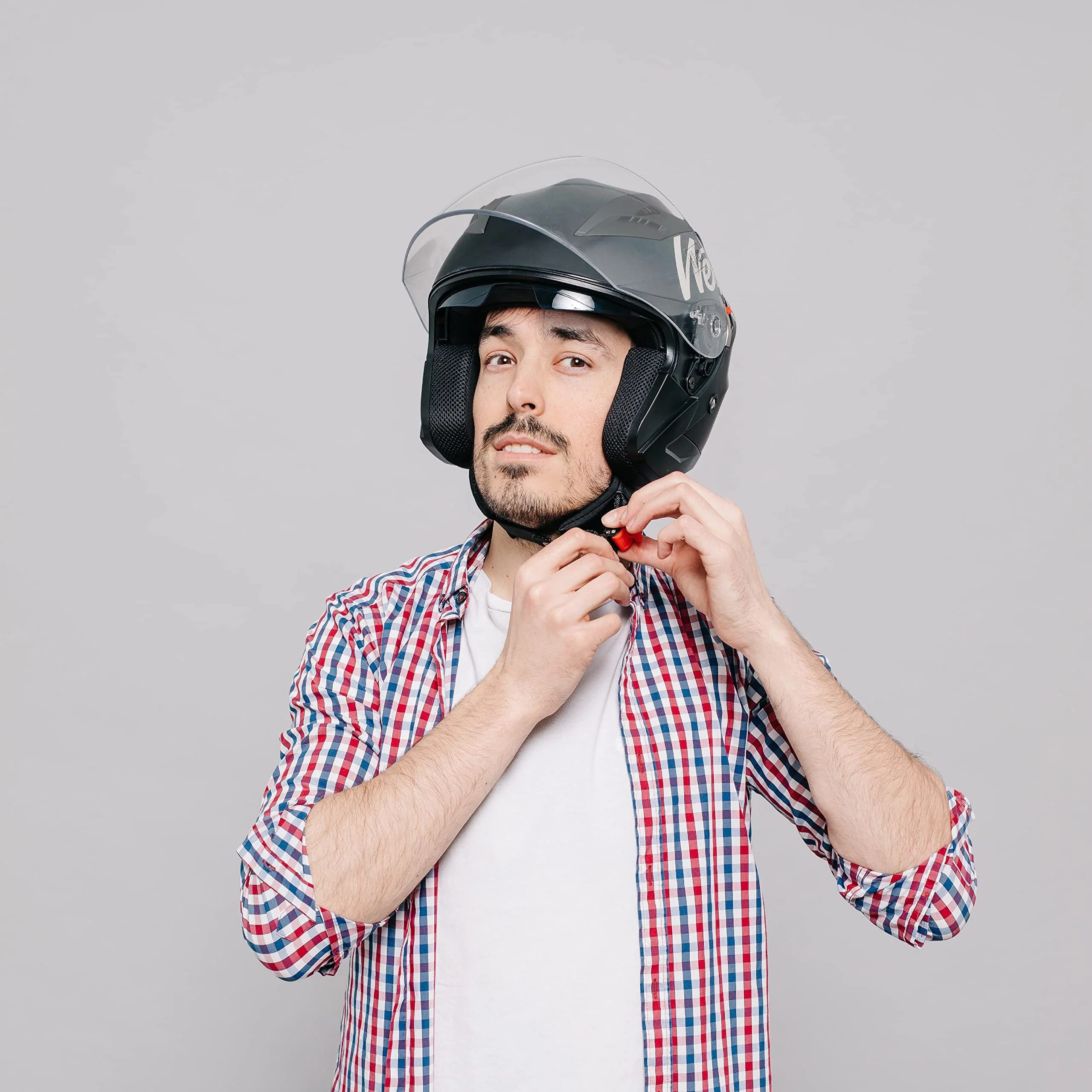 Westt Jethelm mit Visier & Sonnenblende Motorradhelm Herren Damen Rollerhelm Mopedhelm - Image 4