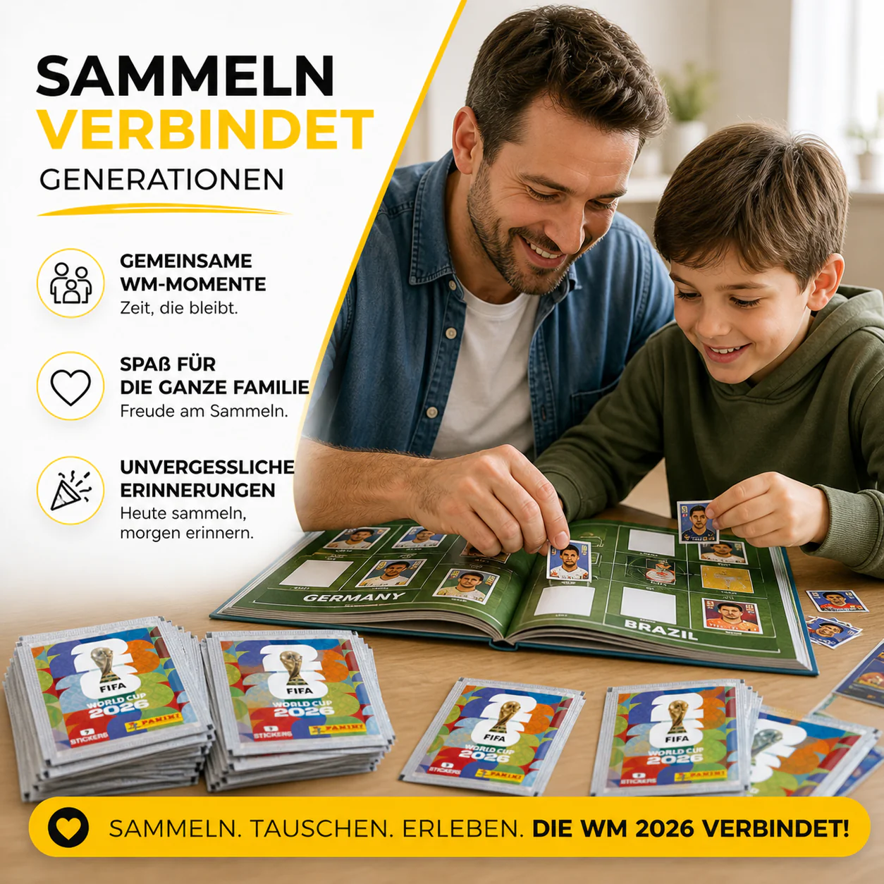 WM 2026 Sticker Set Fußball – inkl Spielplan & Panini Sticker (25 Tüten / 175 Sticker Einzeltüten) - Image 7