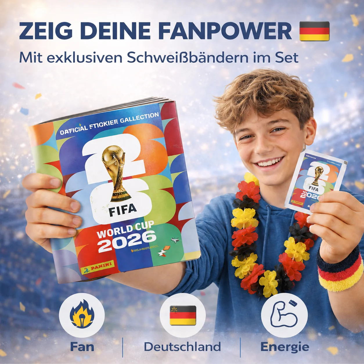 WM 2026 XXL Sammelset inkl. Panini Stickeralbum und Stickern Spielplan sowie Deutschland Blumenkette - Image 23