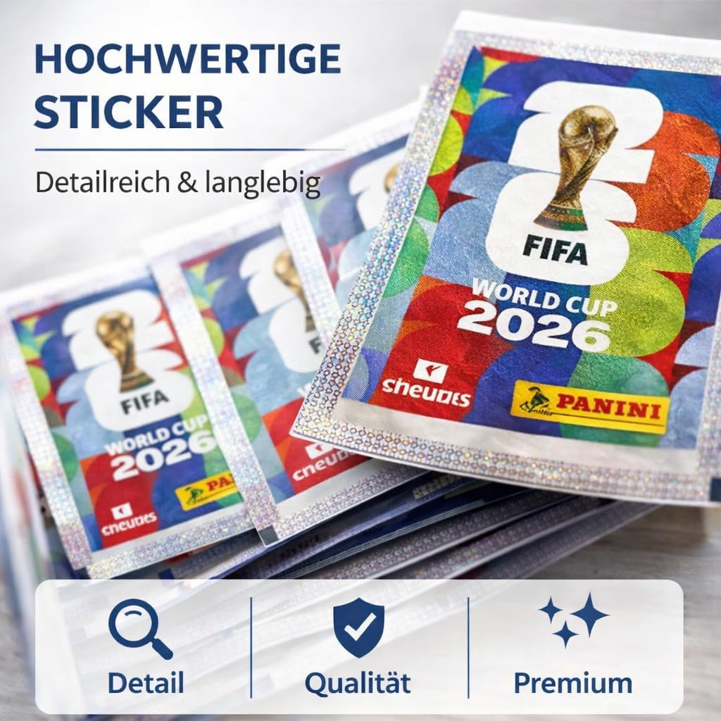 WM 2026 XXL Sammelset inkl. Panini Stickeralbum und Stickern Spielplan sowie Deutschland Blumenkette - Image 6