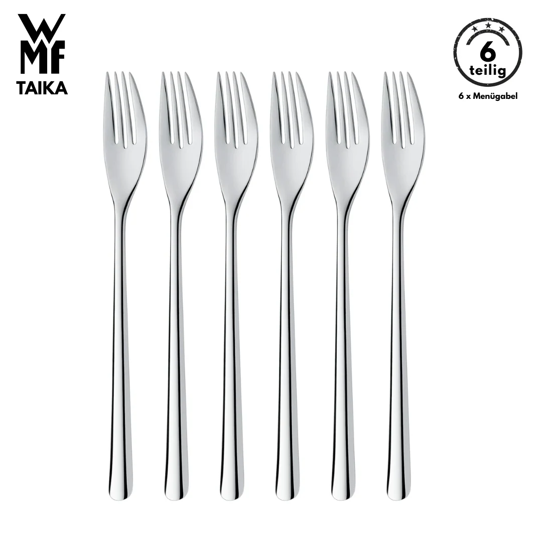WMF Besteck Gabel Set TAIKA B-Ware 6-tlg, Cromargan®, Menügabel, Tafelgabeln