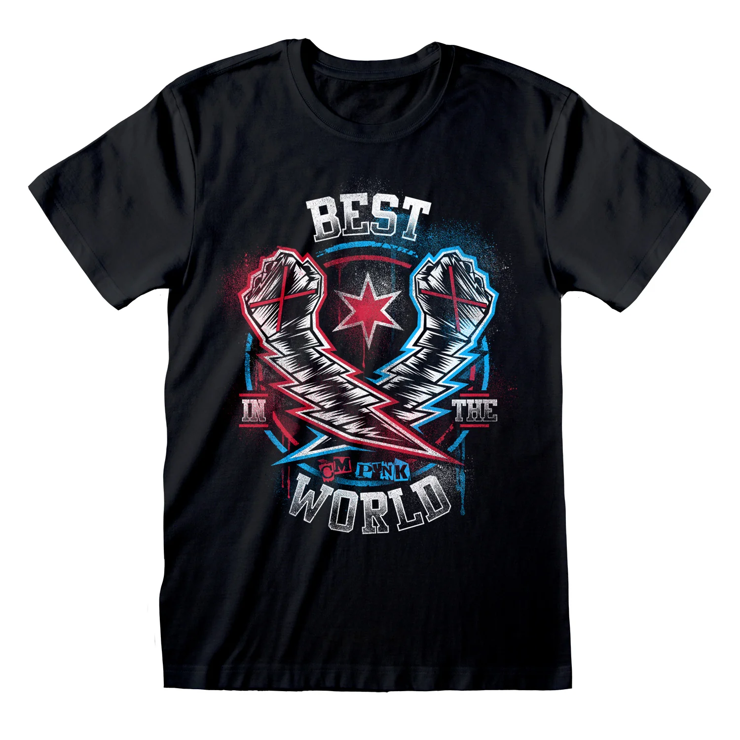WWE  -  CM Punk  -  Best In The World (Unisex Black T - Shirt Front ) - Image 4