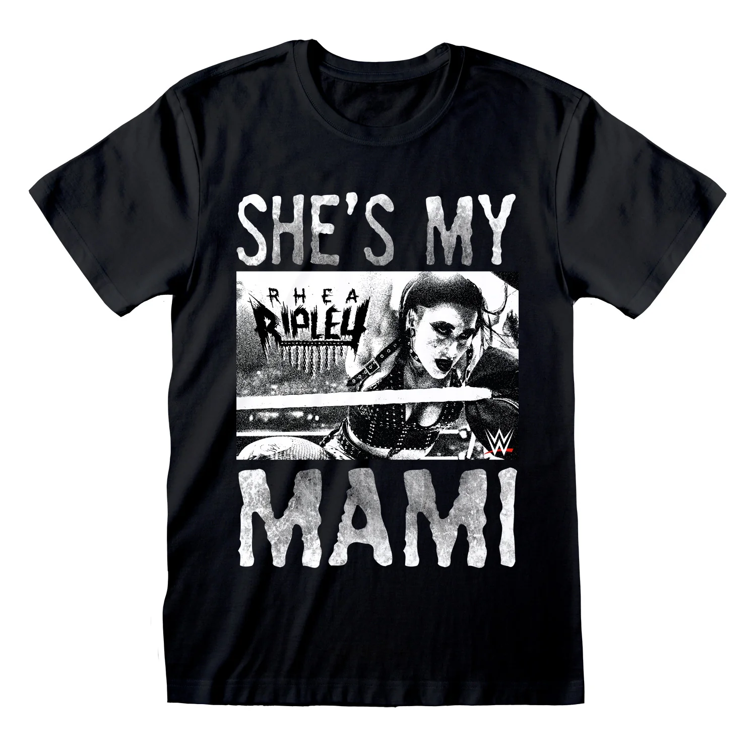 WWE - Rhea Ripley - She's my Mami (Unisex Black T - Shirt Front ) - Image 2