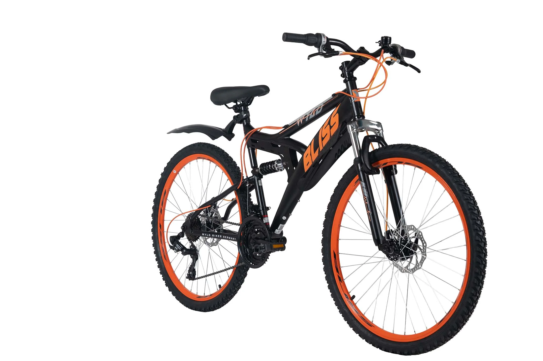 WYLD Mountainbike Fully 26'' Bliss schwarz-orange 21 Gänge RH 47 cm - Image 2