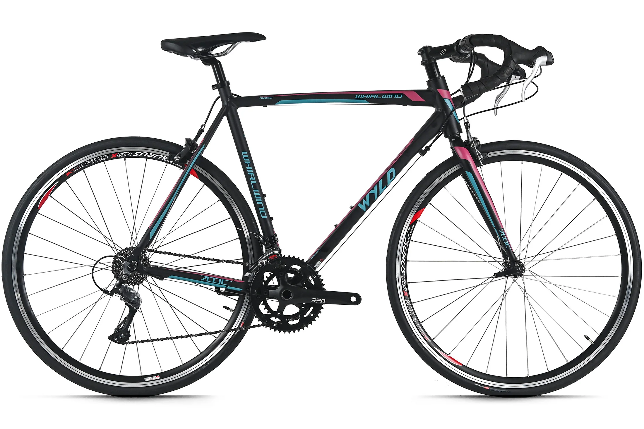 WYLD Rennrad 28'' Whirlwind 200 Schwarz-Lila 18 Gänge RH 58 cm