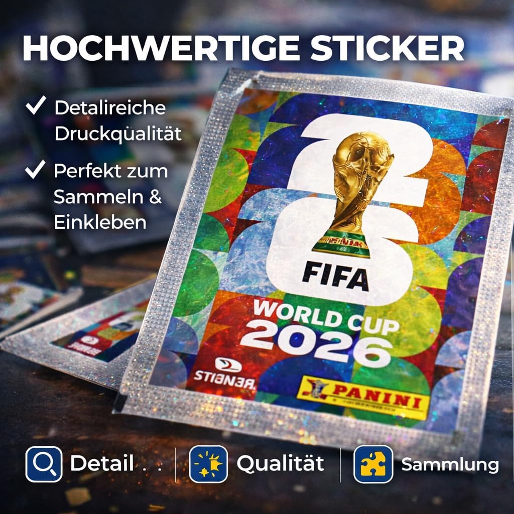 XXL WM 2026 Sammelset – inkl. Panini Stickeralbum, passenden Stickern, Spielplan und Blumenkette - Image 17