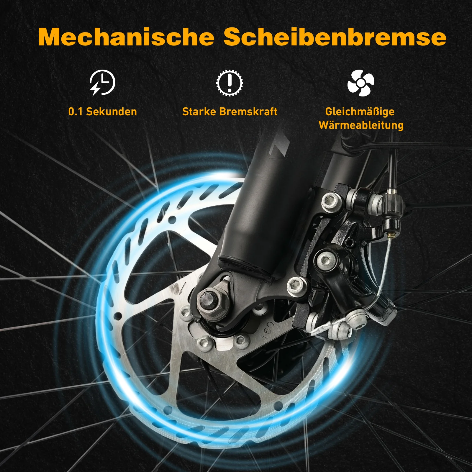 YY26-ST 26" 350W Hinterradmotor 36V14,5Ah Akku 60-75km Reichweite Elektrofahrrad - Image 15