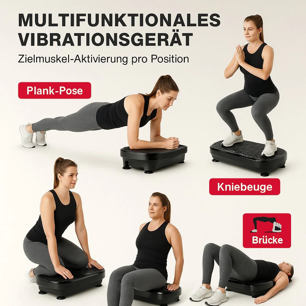 ZMH Vibrationsplatte bis 150kg 9 Automatik Programme Ganzkörpertraining - Image 11