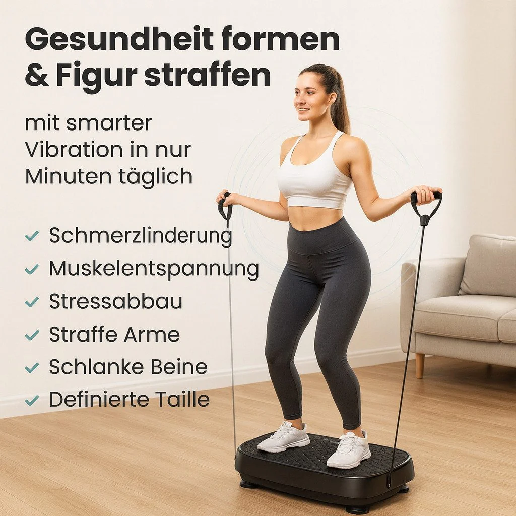 ZMH Vibrationsplatte bis 150kg 9 Automatik Programme Ganzkörpertraining - Image 6