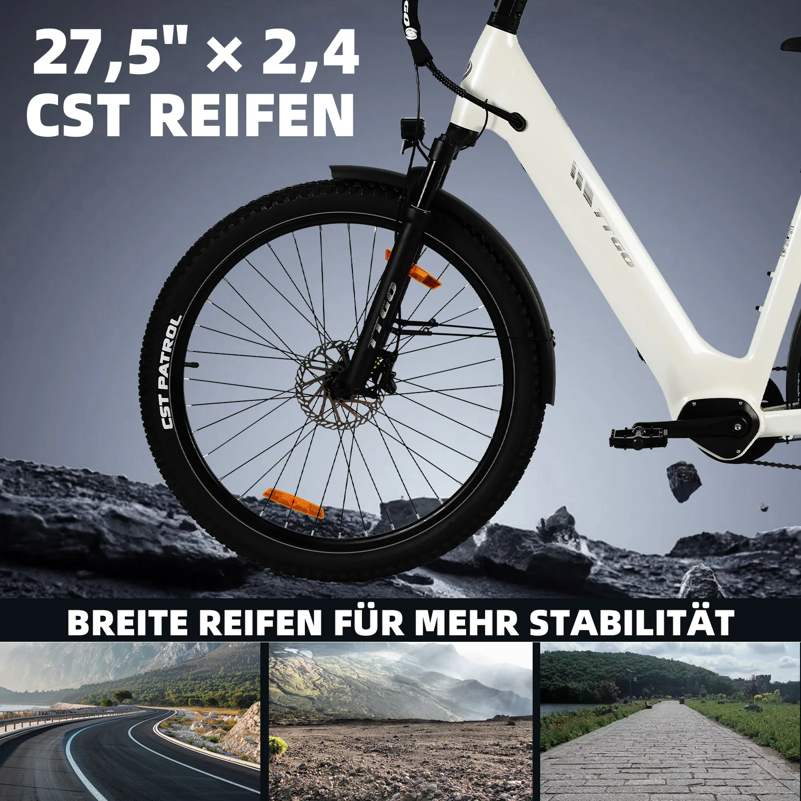 Z3 27,5" 48V 250W Hinterradmotor 70Nm 48V15Ah Akku 120km Reichweite Elektrofahrrad - Image 32