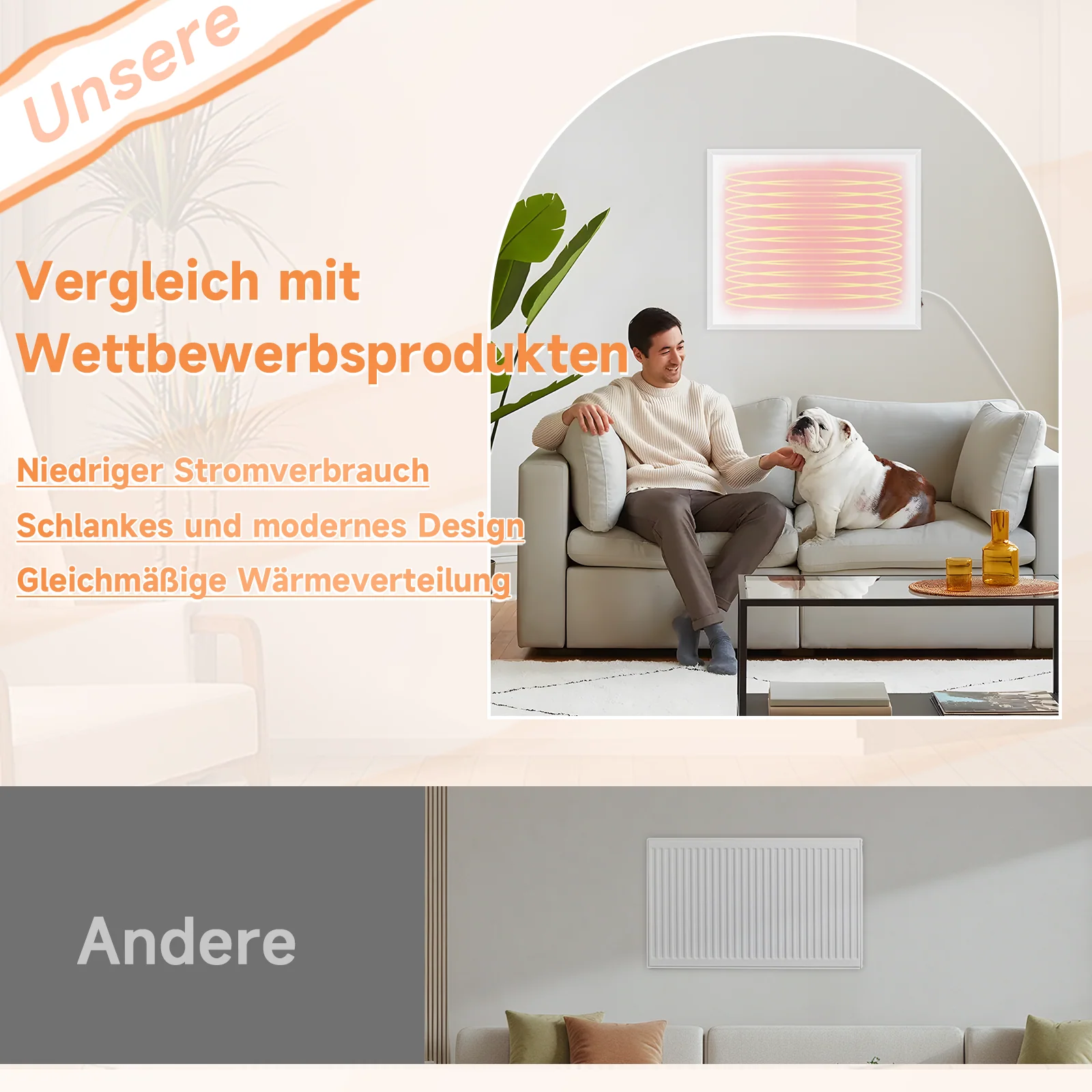 ZMH Infrarotheizung – Energieeffiziente 290W Wandheizung mit Überhitzungsschutz für Badezimmer - Image 5