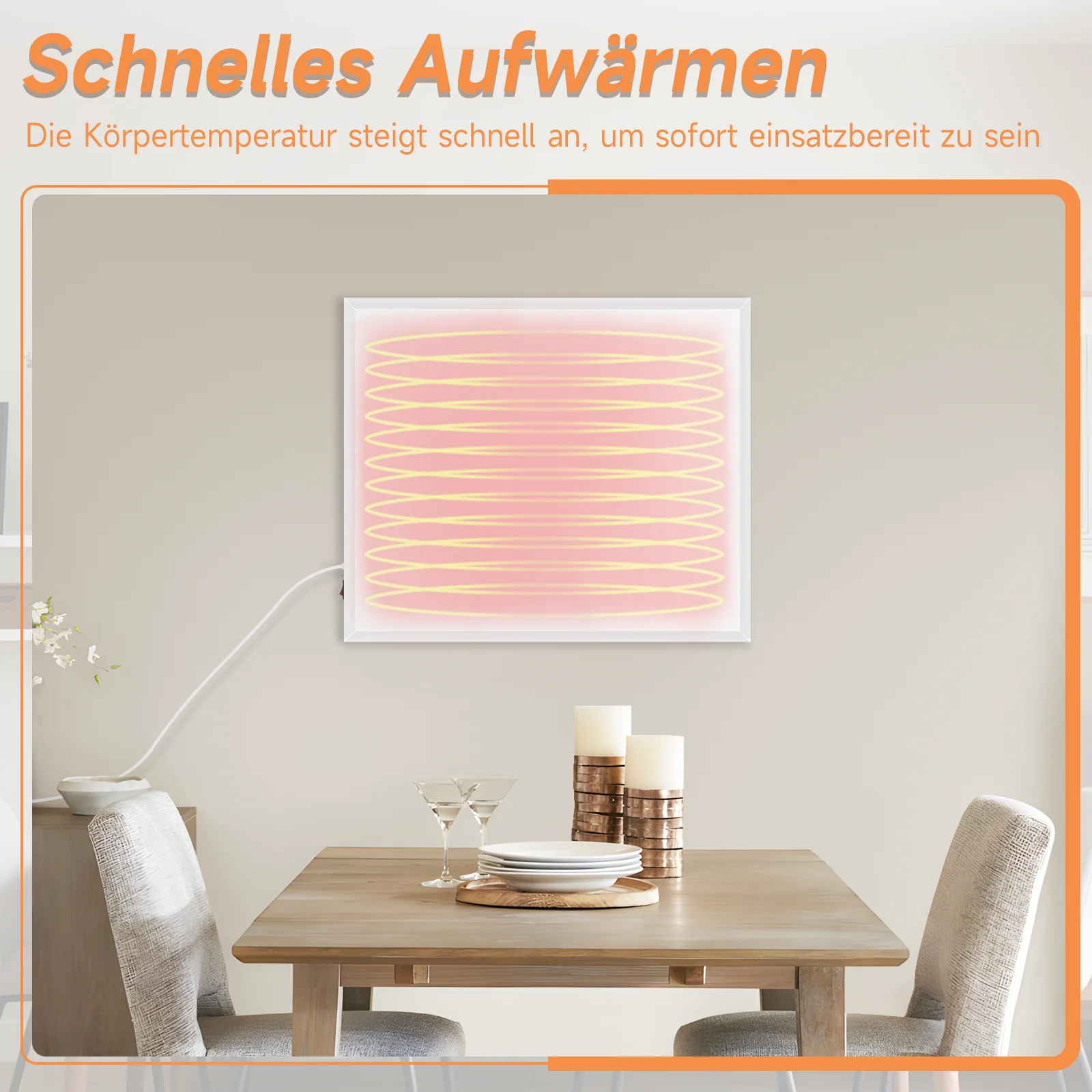 ZMH Infrarotheizung – Energieeffiziente 290W Wandheizung mit Überhitzungsschutz für Badezimmer - Image 8