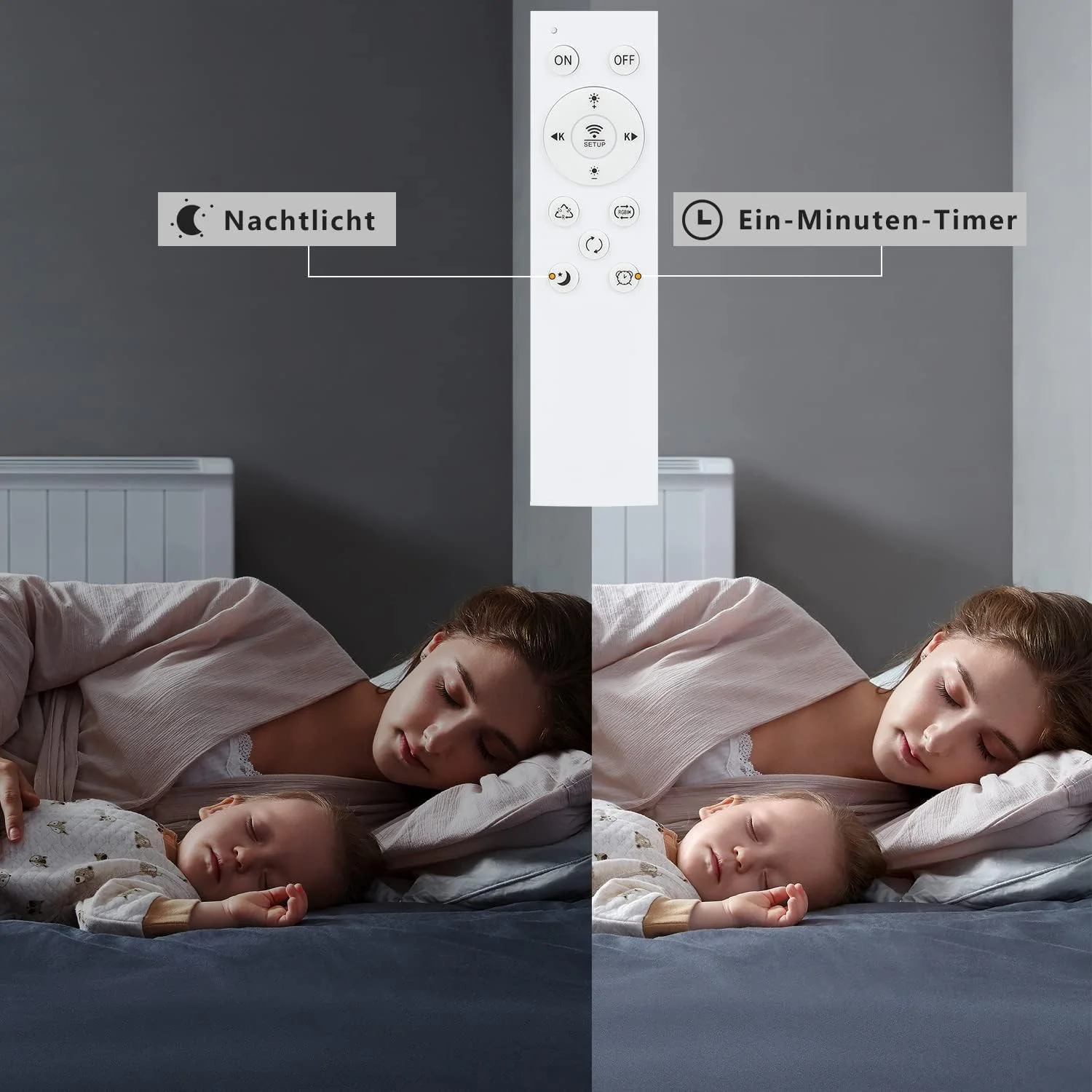ZMH 36W LED-Deckenleuchte mit Farbwechsel – dimmbare Schlafzimmerlampe mit Panel - Image 7