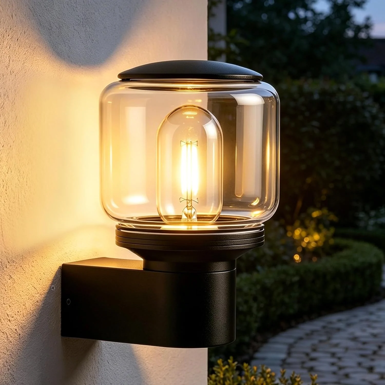 ZMH Außenwandleuchte E27 IP65 Wandlampe Hauswand Outdoor Balkon Schlafzimmer Ohne Leuchtmittel - Image 2