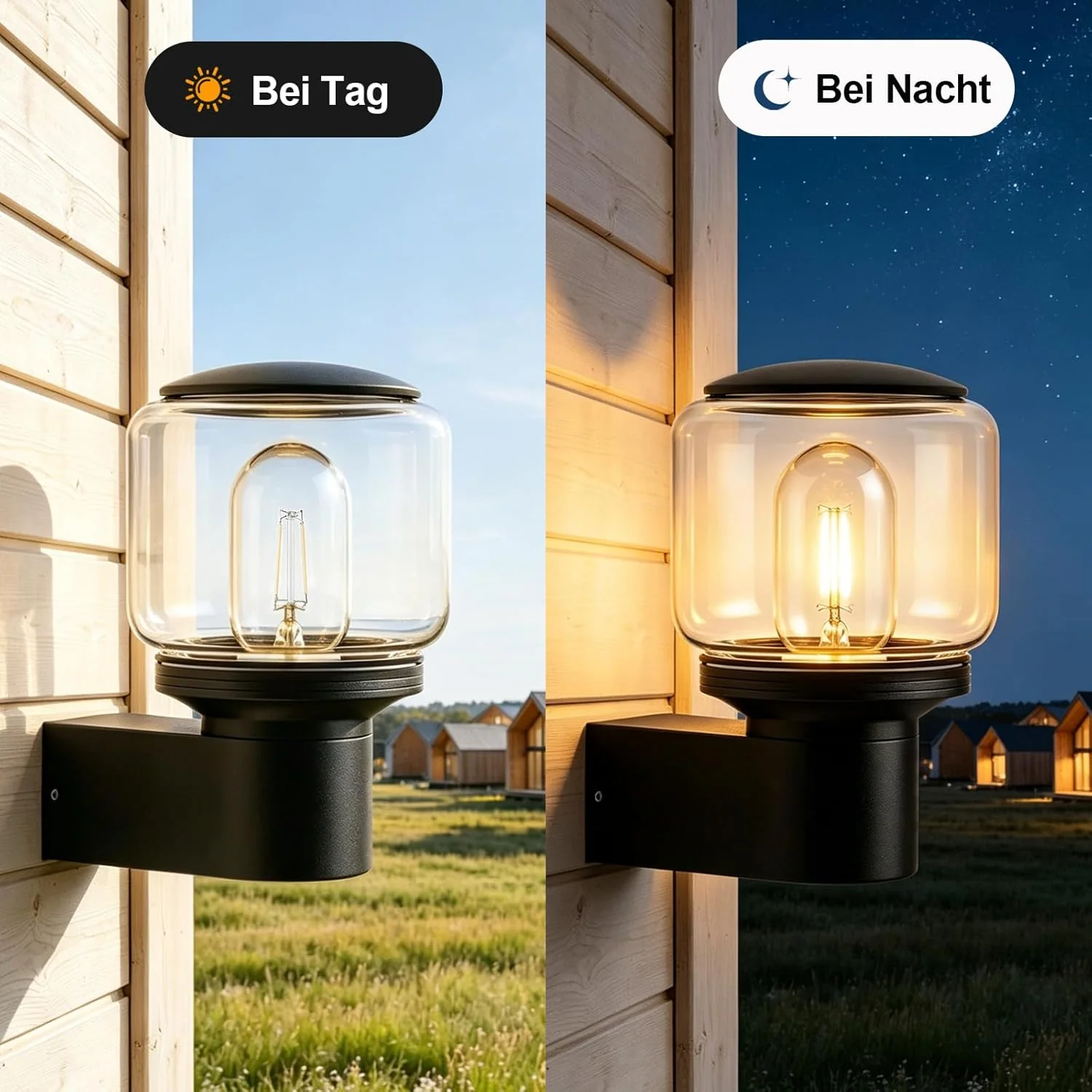 ZMH Außenwandleuchte E27 IP65 Wandlampe Hauswand Outdoor Balkon Schlafzimmer Ohne Leuchtmittel - Image 7