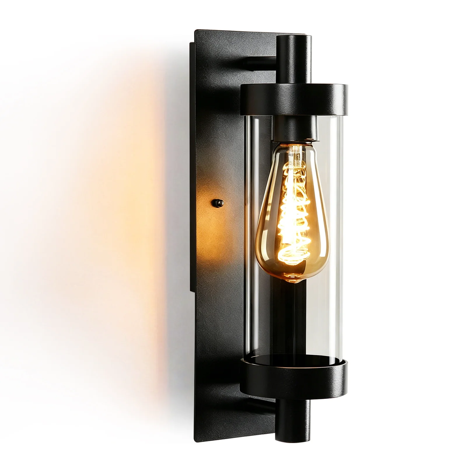 ZMH Außenwandleuchte Vintage E27 Schwarz IP65 Wandlampe Flur Hauswand Terrasse Balkon Garten