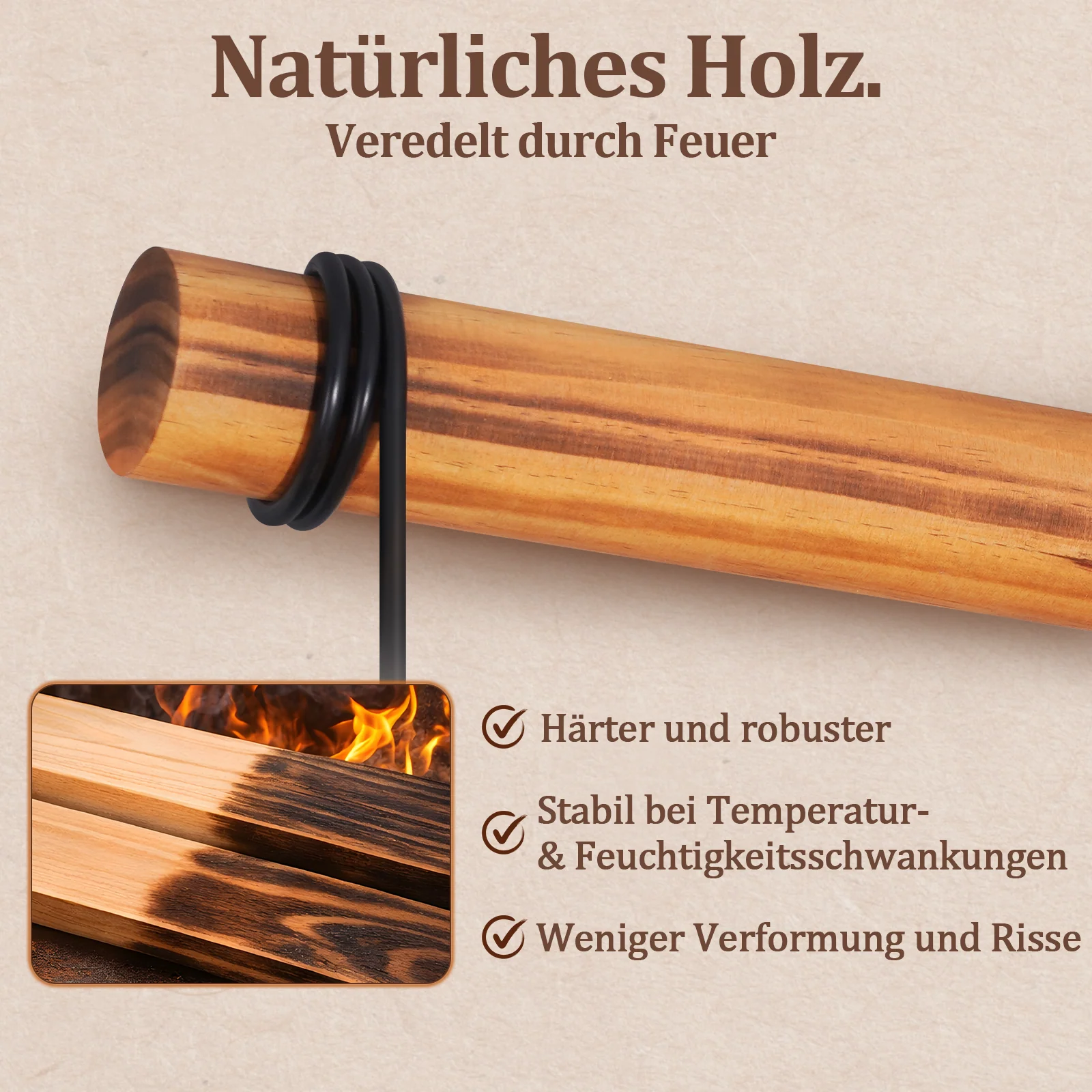 ZMH Deckenleuchte Vintage 2 flammig Schwarz Industrial Metall Holz E27 Küchenlampe für Esstisch - Image 7