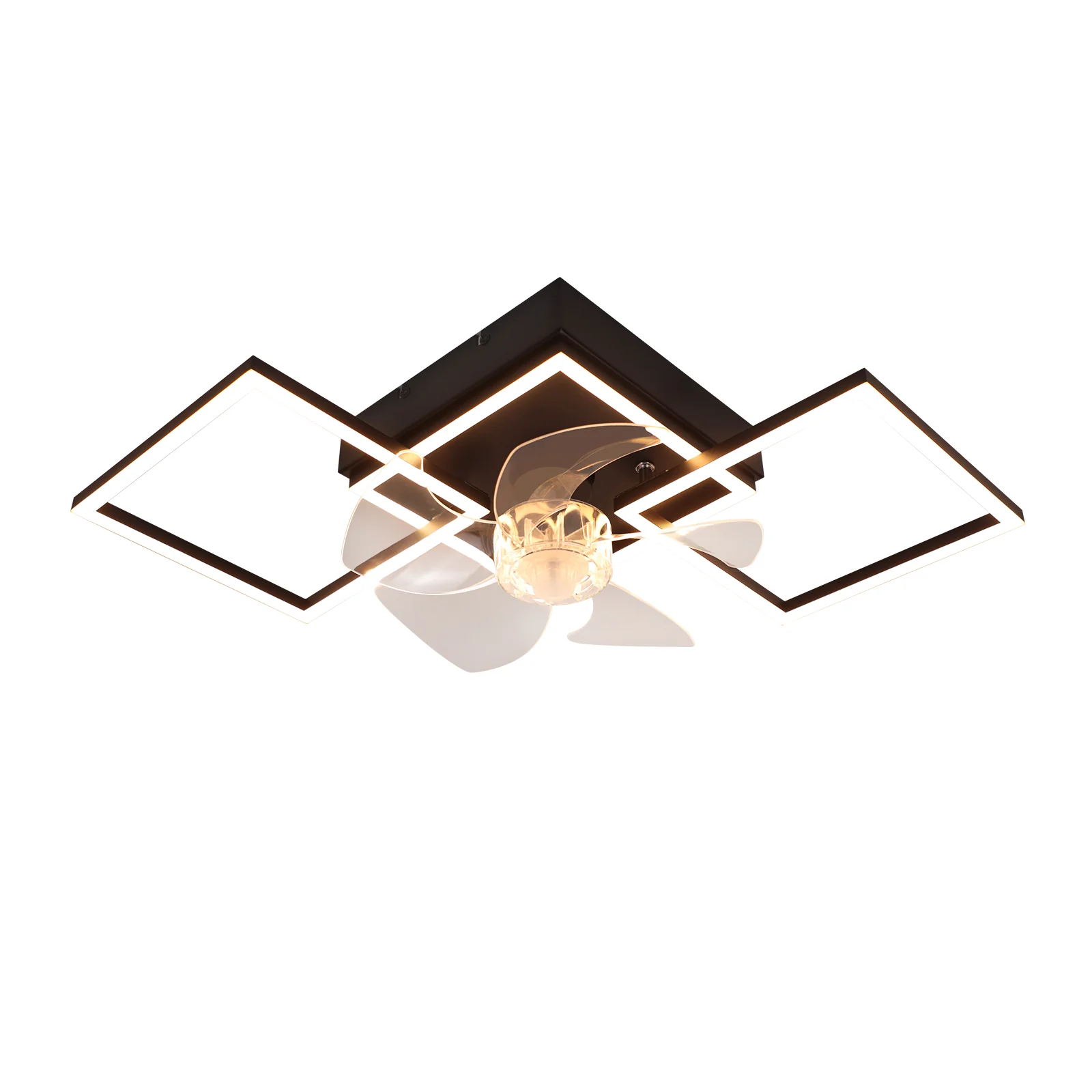 ZMH Deckenventilator mit Beleuchtung 6-Gang LED Dimmbar 68cm Deckenlampe für Wohnzimmer Esszimmer