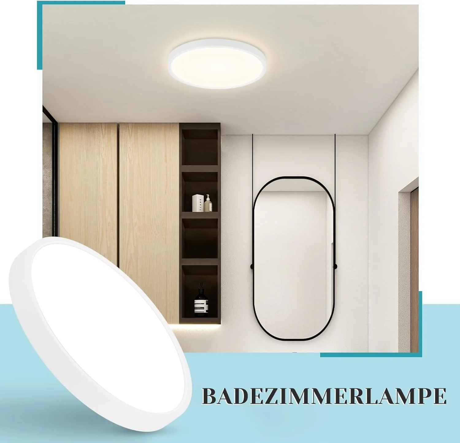 ZMH LED Deckenleuchte Schwarz Flach 15W Rund 4000K 18cm Klein Deckenlampe Für Flur Schlafzimmer - Image 18