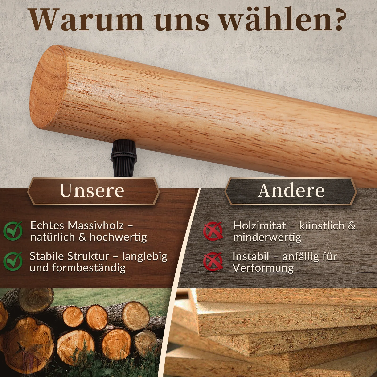 ZMH Hängelampe 4 flammig Vintage Industrial Holz Höhenverstellbar Pendelleuchte für Wohnzimmer Bar - Image 8