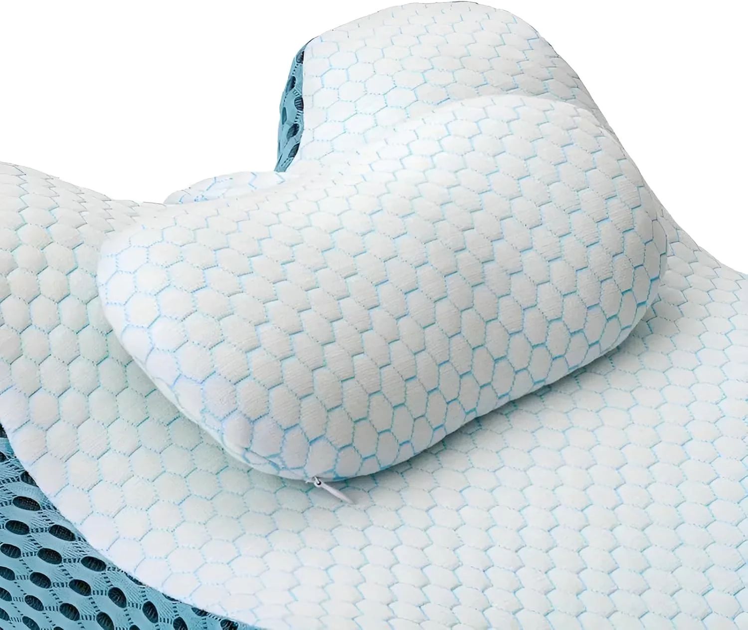 ZMH Kopfkissen Super-Fitting Stützkissen Ergonomisch langlebig keine Verformung Blau - Image 4