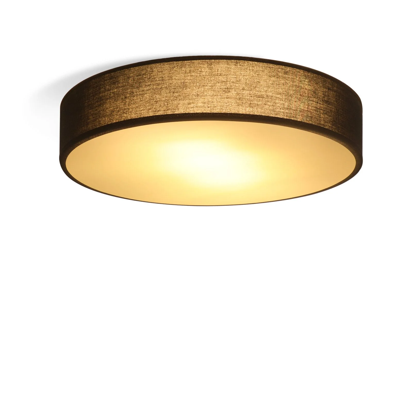 ZMH Kreisförmige Deckenleuchte, 1-flammig, E27,moderne graue Schlafzimmerlampe - Image 2