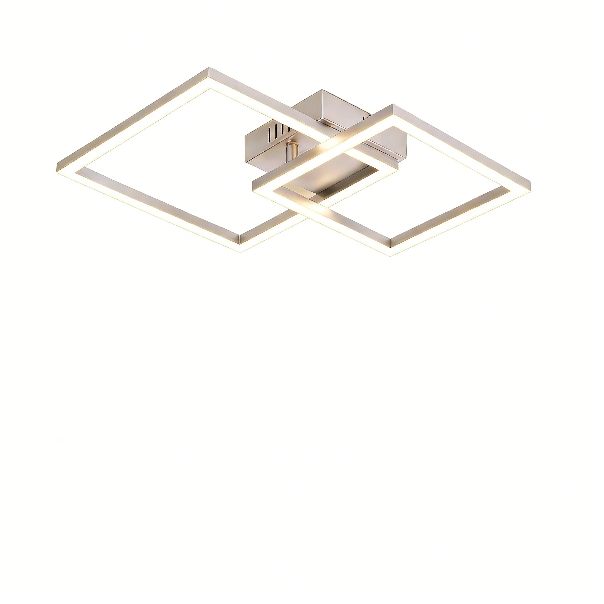 ZMH LED Deckenleuchte 20W Warmweiß Silber Drehbar Modern Design Eckig Wohnzimmerlampe Küche Flur