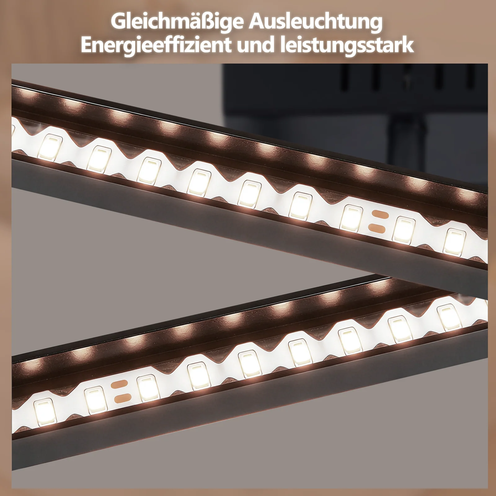 ZMH LED Deckenleuchte 24W Silber Neutralweiß Drehbar Modern Design Eckig Wohnzimmerlampe Für Küche - Image 17