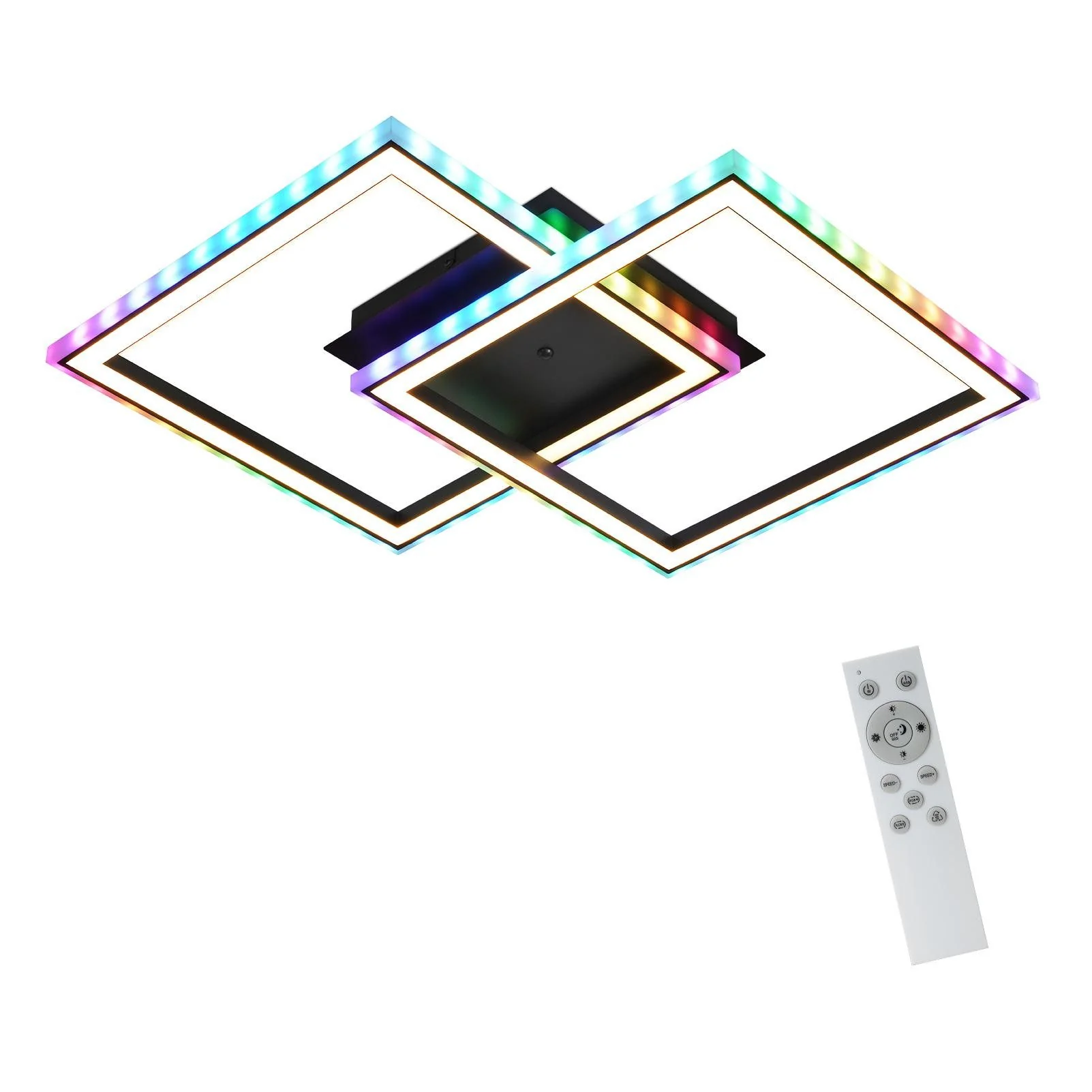 ZMH LED Deckenleuchte Schlafzimmer RGB Dimmbar Fernbedienung