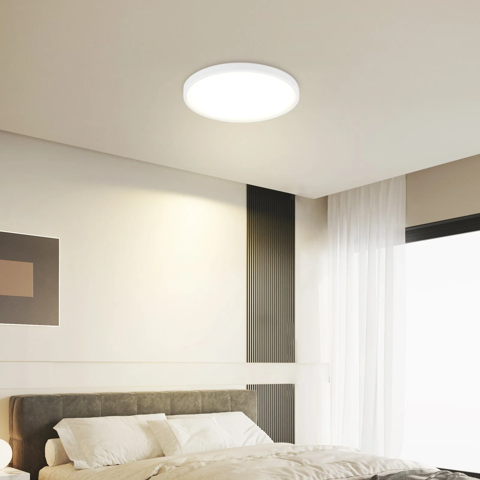 ZMH LED Deckenleuchte Schwarz Rund Deckenlampe 24W Flur Wohnzimmer Wohnung - Image 10