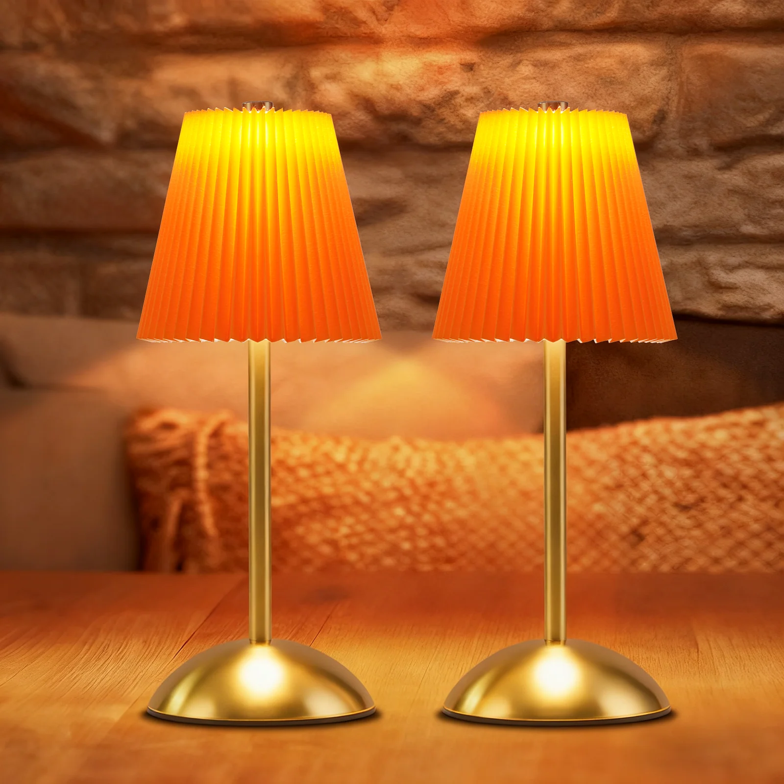 ZMH LED Tischleuchte Touch Dimmbar Modern Design Graublau Nachttischleuchte für Wohnzimmer 2er - Image 5