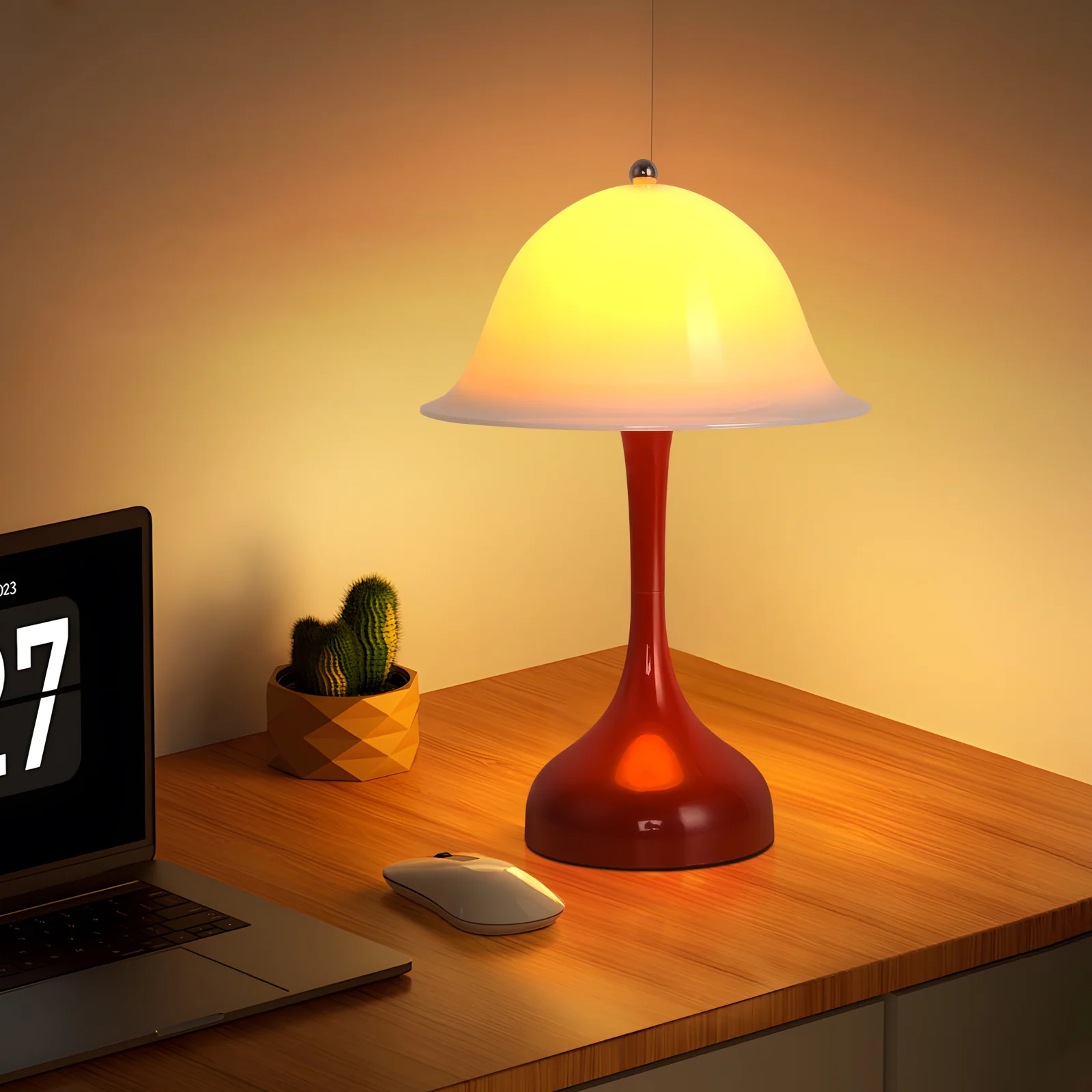 ZMH LED Tischleuchte Touch Dimmbar Weiß Hut Nachttischlampe für Wohnzimmer Schlafzimmer Esstisch - Image 30