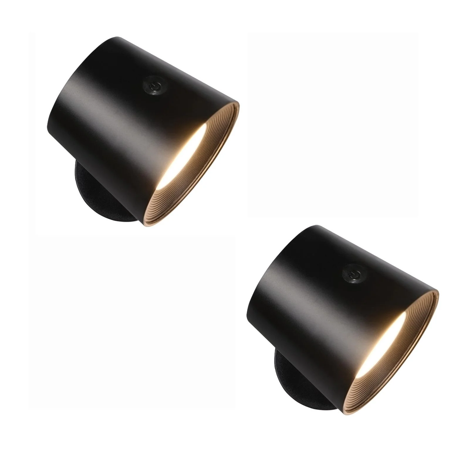ZMH LED Wandleuchte Innen mit Akku 360° Drehbare Schwarz Kabellose Wandlampe Für Wohnzimmer - Image 2