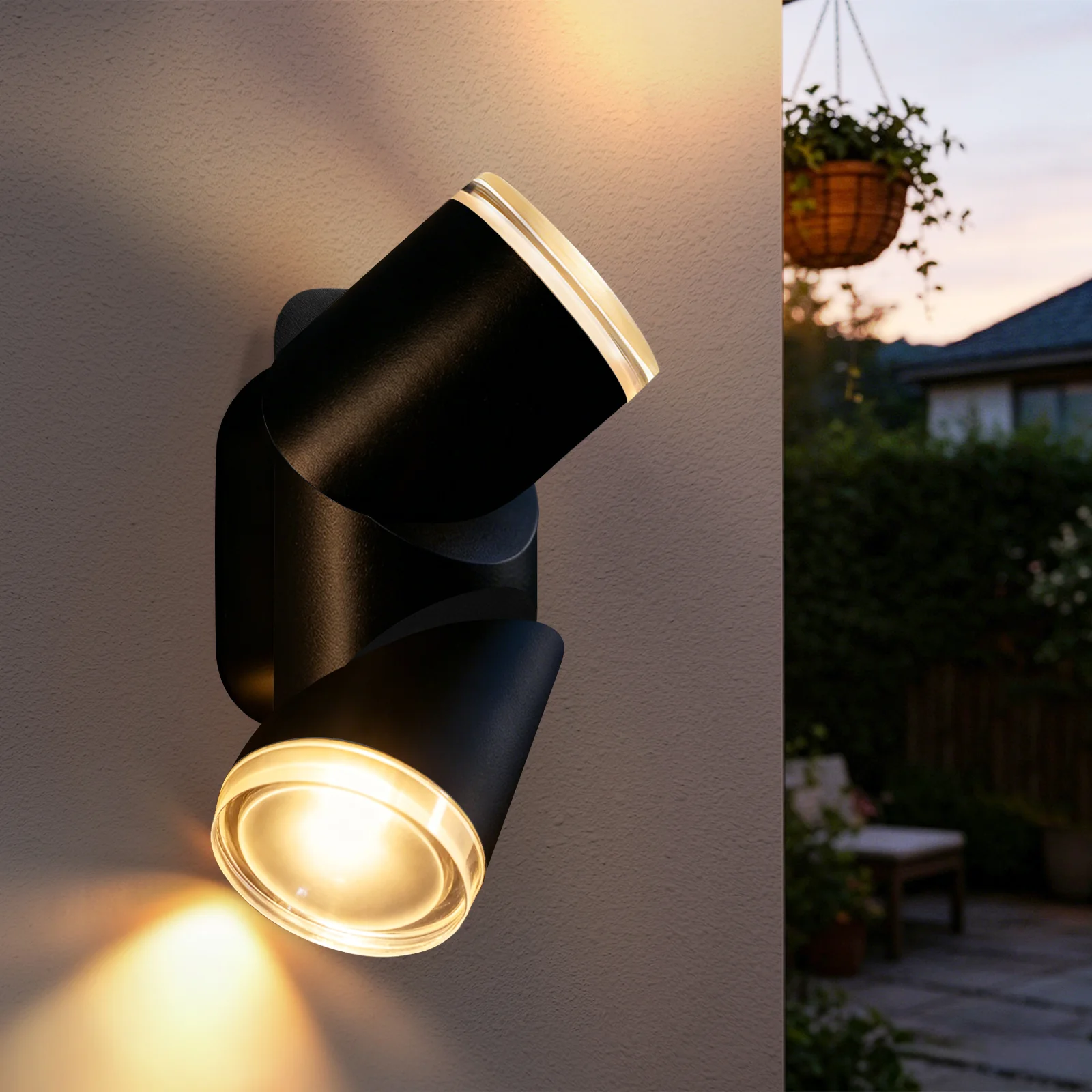 ZMH LED Wandleuchte IP65 Up Down 10W 3000K Außenwandleuchte für Garten Terrasse Haus Treppenhaus - Image 3