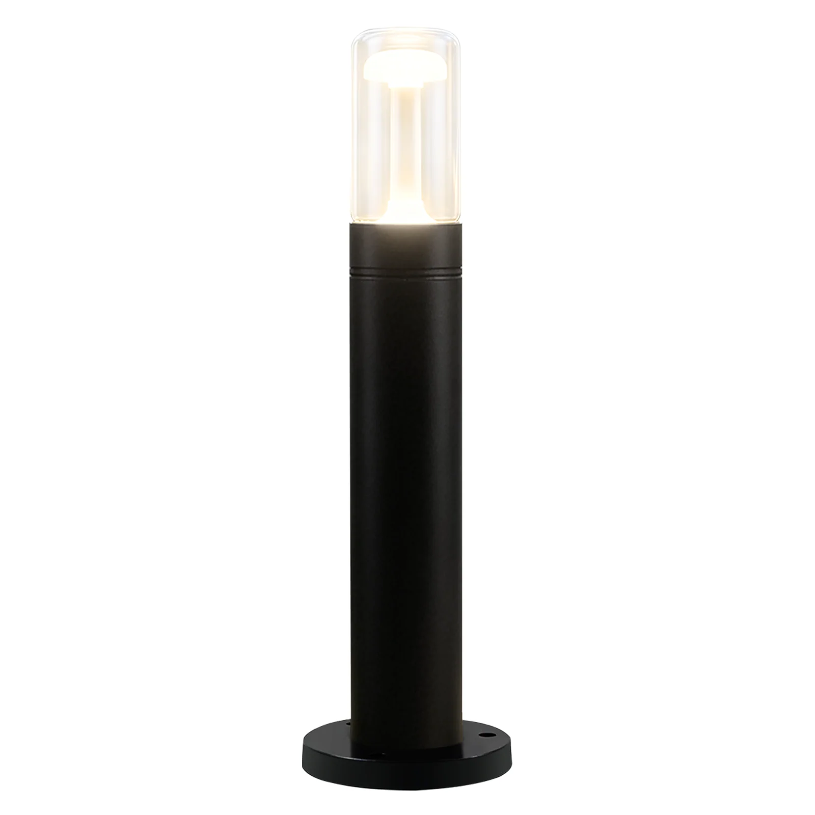 ZMH LED Wegeleuchte Glas IP65 40cm Pollerleuchte 10W Warmweiß Außenleuchte für Garten Hof Weg Balkon