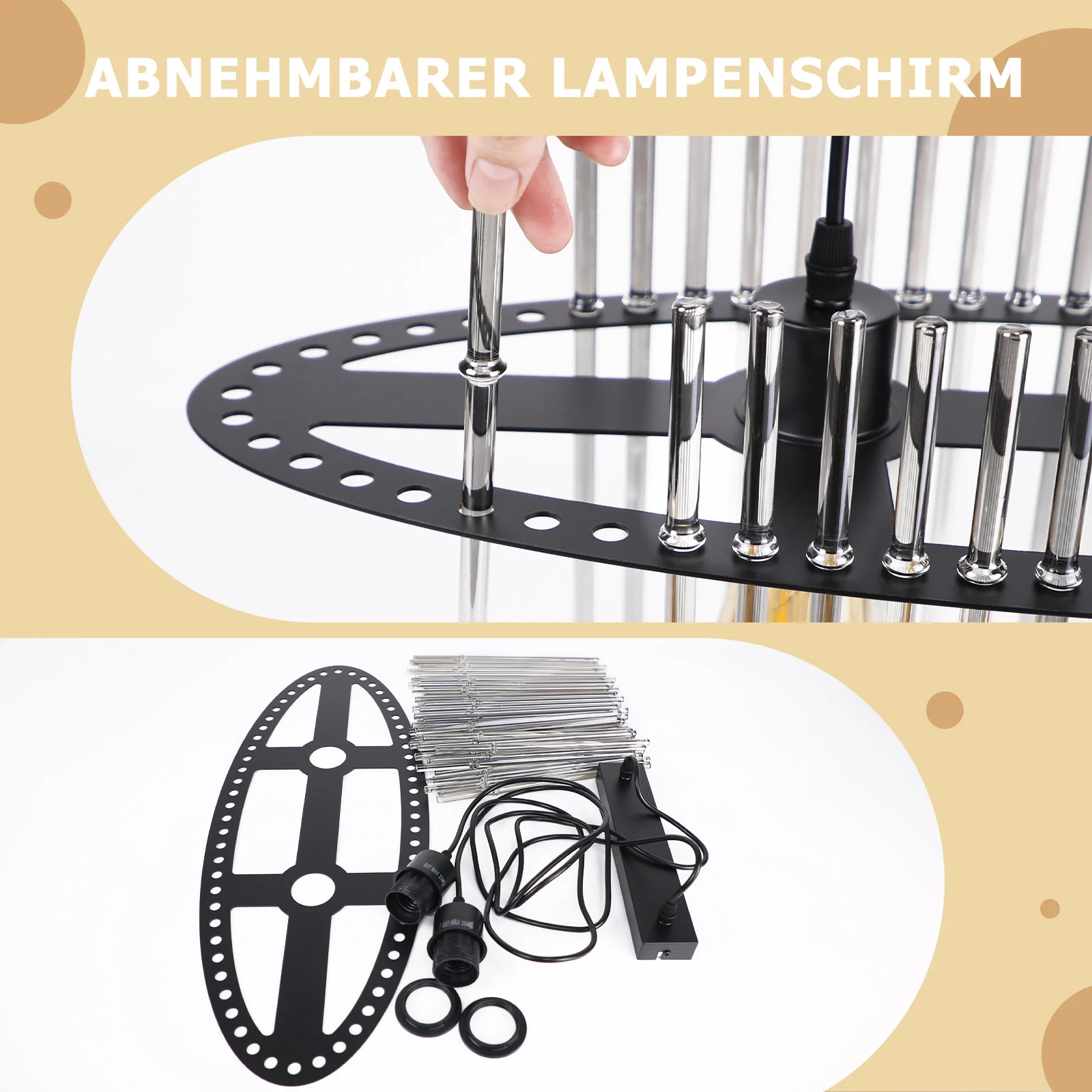 ZMH Pendelleuchte 2 flammig Rauchgrau Glas E27 Esstisch Hängelampe Für Innen Wohnzimmer - Image 14