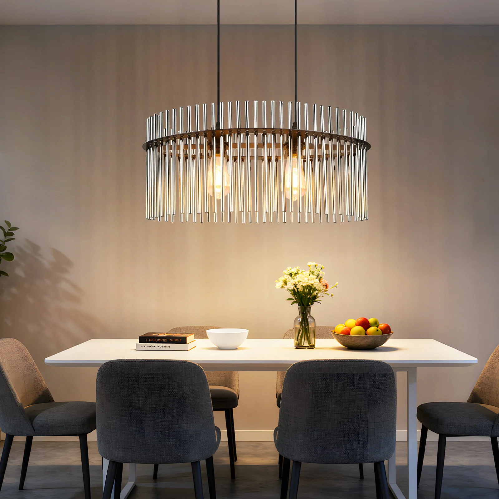 ZMH Pendelleuchte 2 flammig Rauchgrau Glas E27 Esstisch Hängelampe Für Innen Wohnzimmer - Image 18
