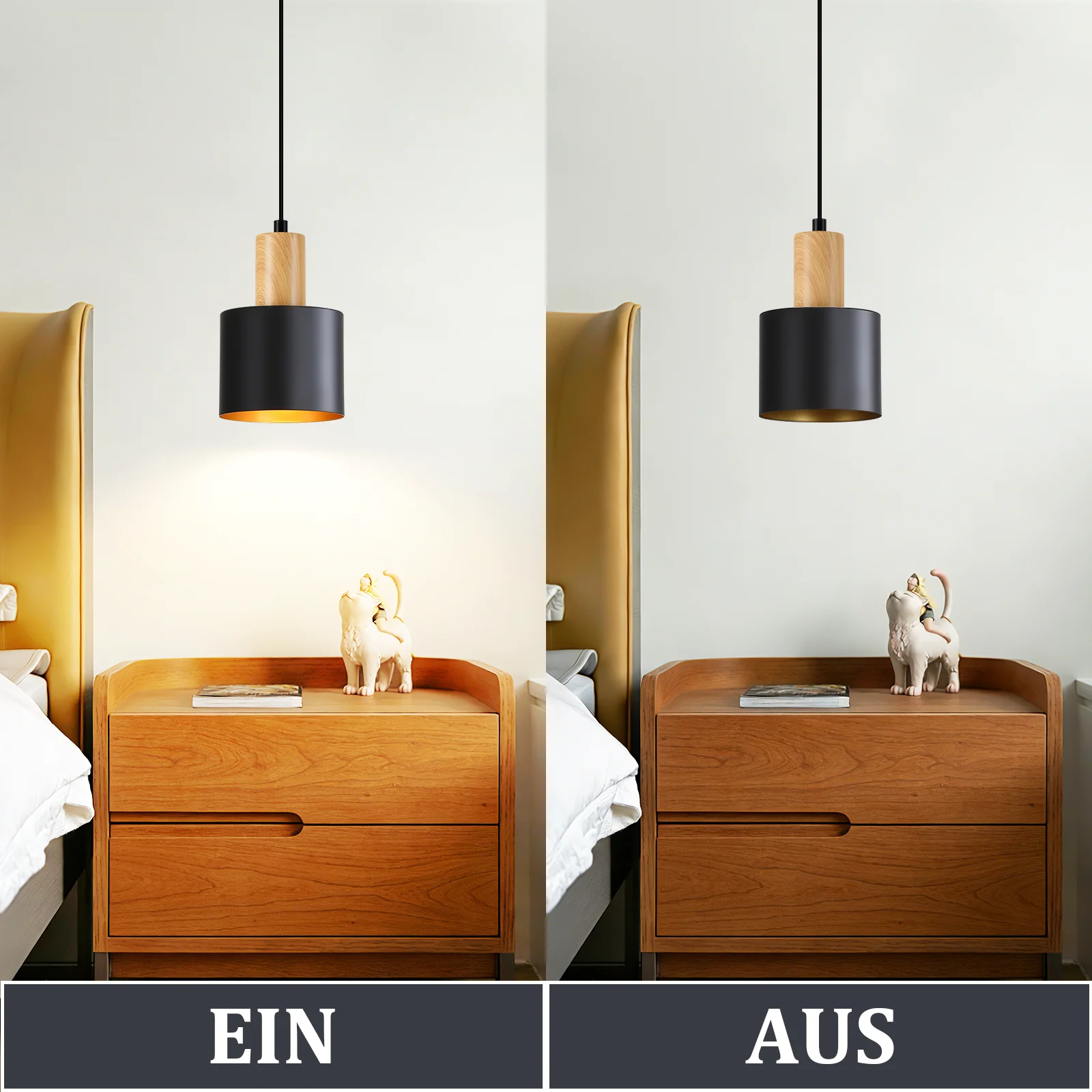 ZMH Pendelleuchte E27 Schwarz Vintage 1 Flammig Höhenverstellbar Hängelampe Für Esstisch Küche - Image 6