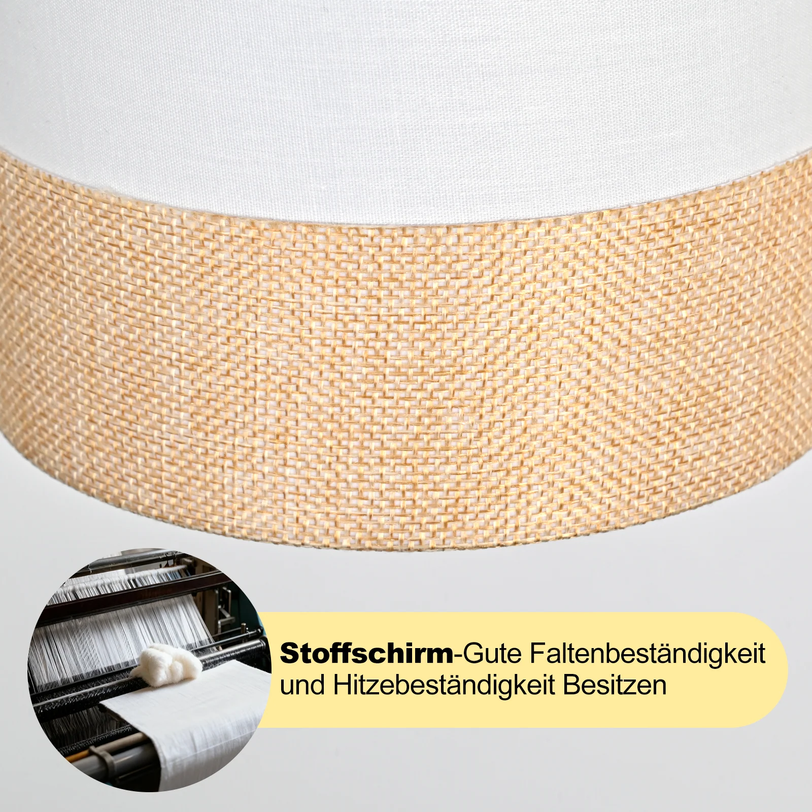 ZMH Tischlampe Nachttischlampe Vintage E14 Stoff Rustikal Bettlampe für Arbeitszimmer Schlafzimmer - Image 10