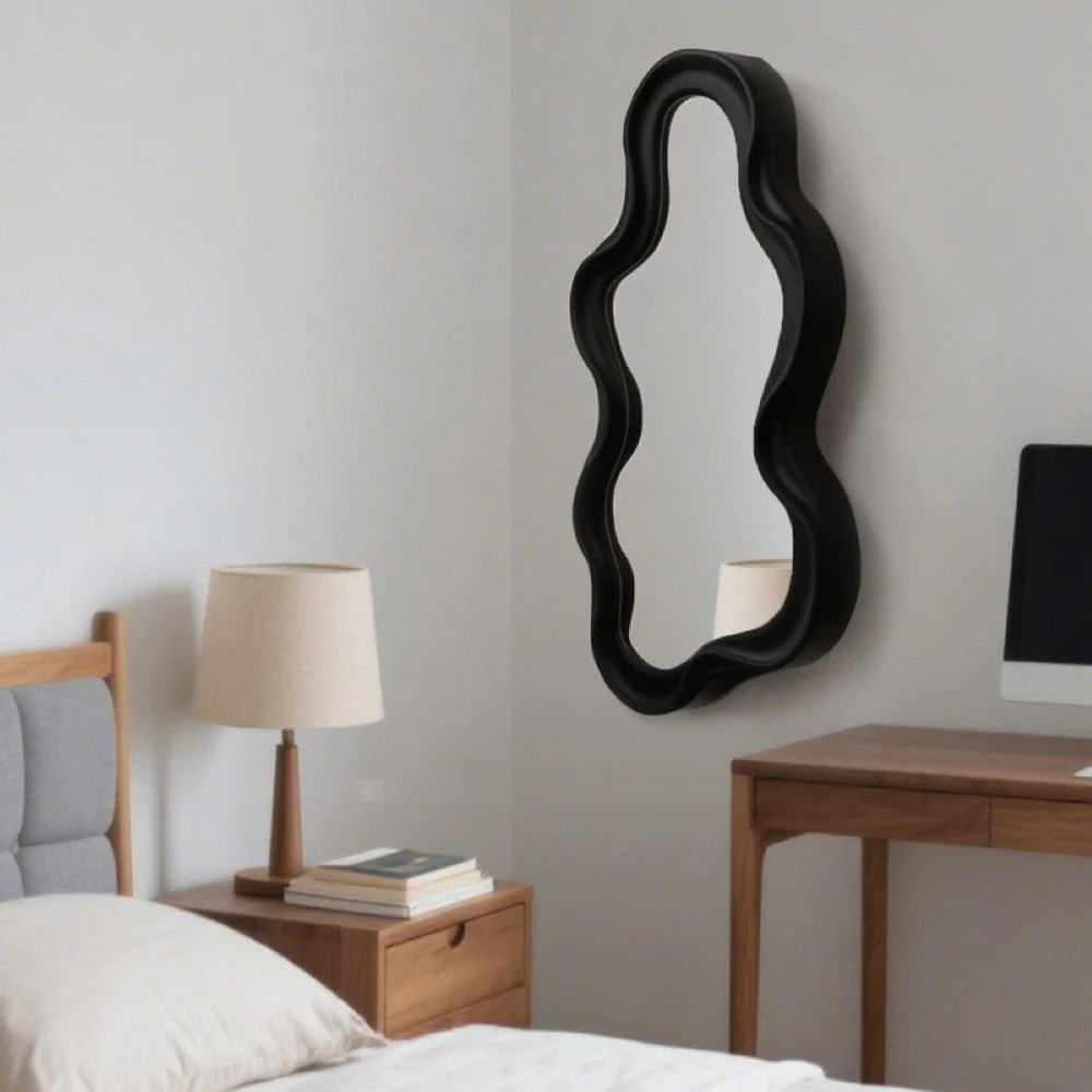 ZMH Wandspiegel im Wellen-Design Dekorativer mit strukturierter Optik Spiegel für Schlafzimmer Flur - Image 10