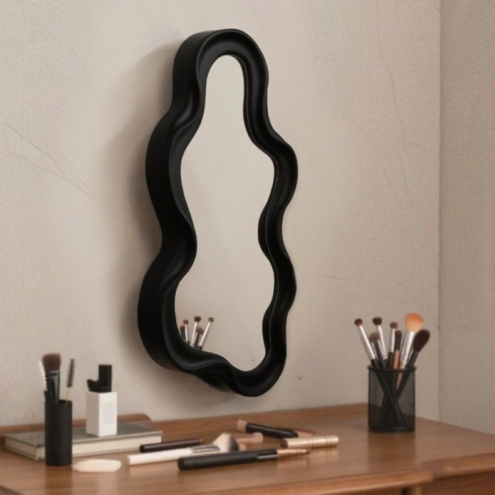 ZMH Wandspiegel im Wellen-Design Dekorativer mit strukturierter Optik Spiegel für Schlafzimmer Flur - Image 11