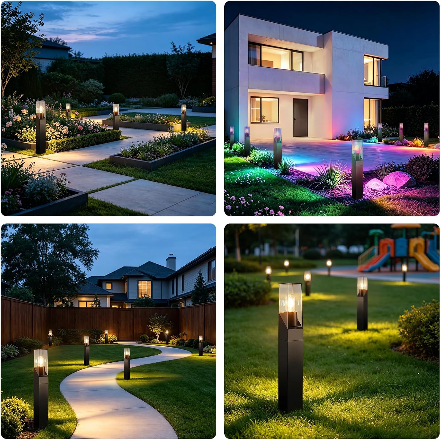 ZMH Wegeleuchte IP65 E27 Schwarz Pollerleuchte 60cm Außenlampe für Garten Rasen Hof Weg - Image 10